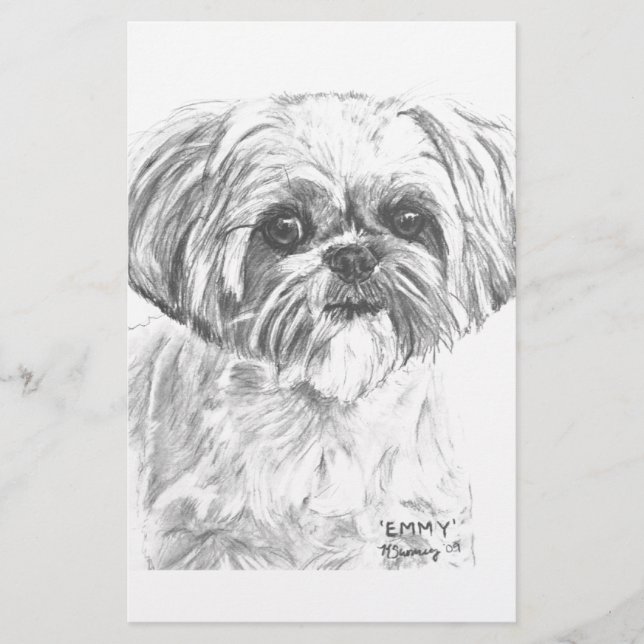 Shih Tzu Drawing (Front)