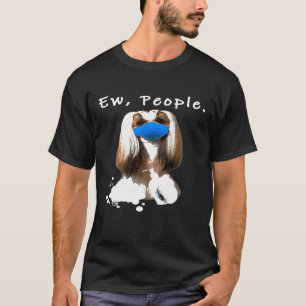 Shih Tzu Ew People Dog Wearing A Face Mask Dog T-Shirt