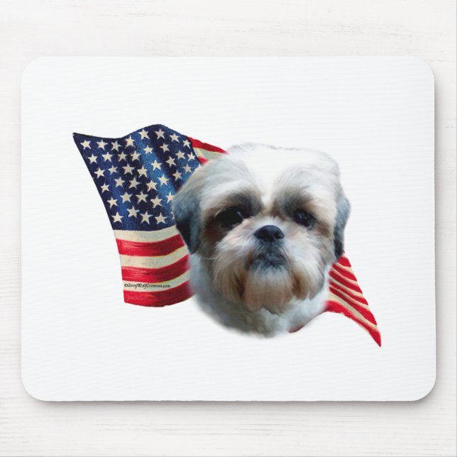 Shih Tzu Flag Mouse Pad (Front)