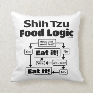 Shih Tzu Food Logic Cushion