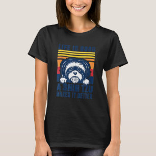 Shih Tzu Gifts For Men Women Shitzu Dog Mum Dad Sh T-Shirt