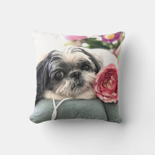 Shih Tzu Girl Throw Pillow
