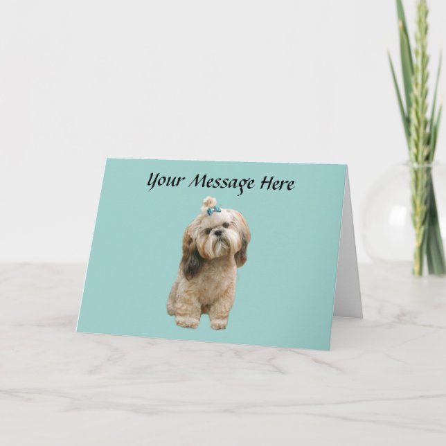 Shih Tzu Greeting Card (Front)