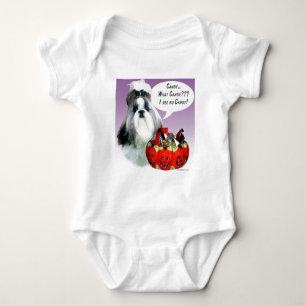 Shih Tzu (groomed) Halloween Candy Baby Bodysuit
