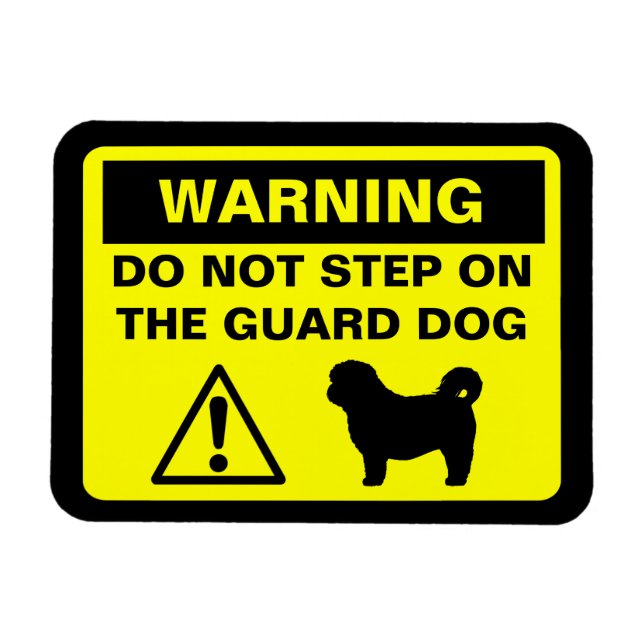 Shih Tzu Guard Dog Warning Magnet (Horizontal)