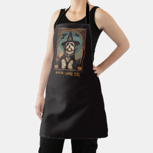 Shih Tzu Halloween Black Grooming Apron