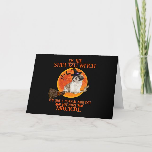 Shih Tzu Halloween Card (Front)