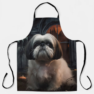 Shih Tzu Halloween Scary Apron