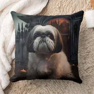 Shih Tzu Halloween Scary Cushion