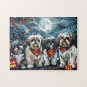 Shih Tzu Halloween Spooky Jigsaw Puzzle