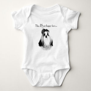 Shih Tzu Happy Face Baby Bodysuit