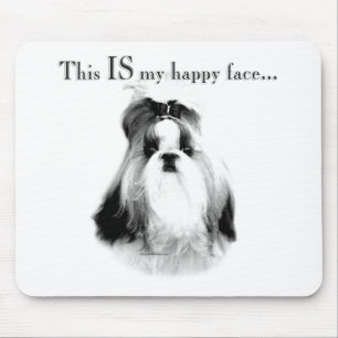 Shih Tzu Happy Face Mouse Pad