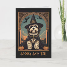Shih Tzu Happy Halloween Greeting