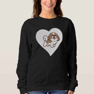 Shih Tzu Heart Funny Shih Tzu Owner Dog Lover Sweatshirt