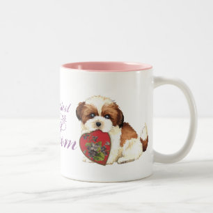 Shih Tzu Heart Mum Two-Tone Coffee Mug