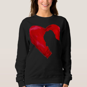 Shih Tzu Heart Silhouette Valentines Day Dog    Co Sweatshirt