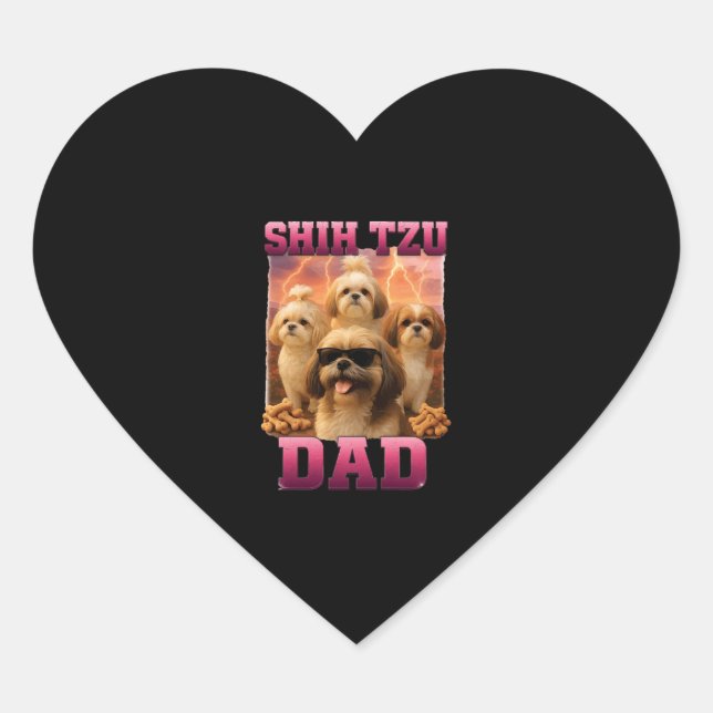 Shih Tzu    Heart Sticker (Front)