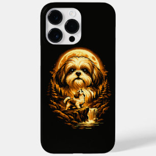Shih Tzu Howling to The Moon Funny Dog Case-Mate iPhone 14 Pro Max Case