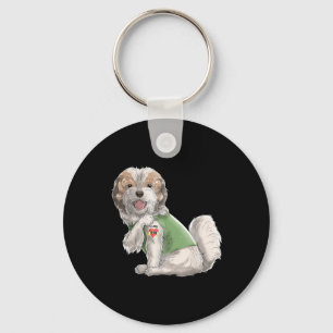 Shih Tzu I Love Mum Tattoo Dog Shirt Funny Mothers Key Ring