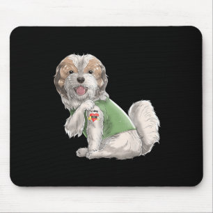Shih Tzu I Love Mum Tattoo Dog Shirt Funny Mothers Mouse Pad