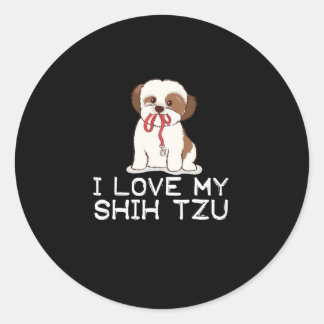 Shih Tzu | I love My Shih Tzu Classic Round Sticker