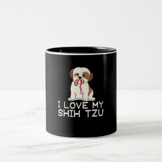 Shih Tzu | I love My Shih Tzu Two-Tone Coffee Mug