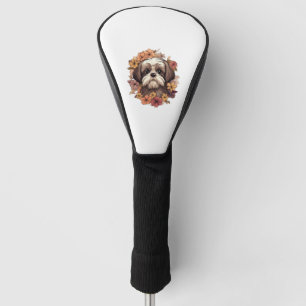 Shih Tzu in Autumnal Flowers Classic T-Shirt Golf Head Cover