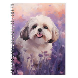 Shih Tzu in Lavender field Notebook