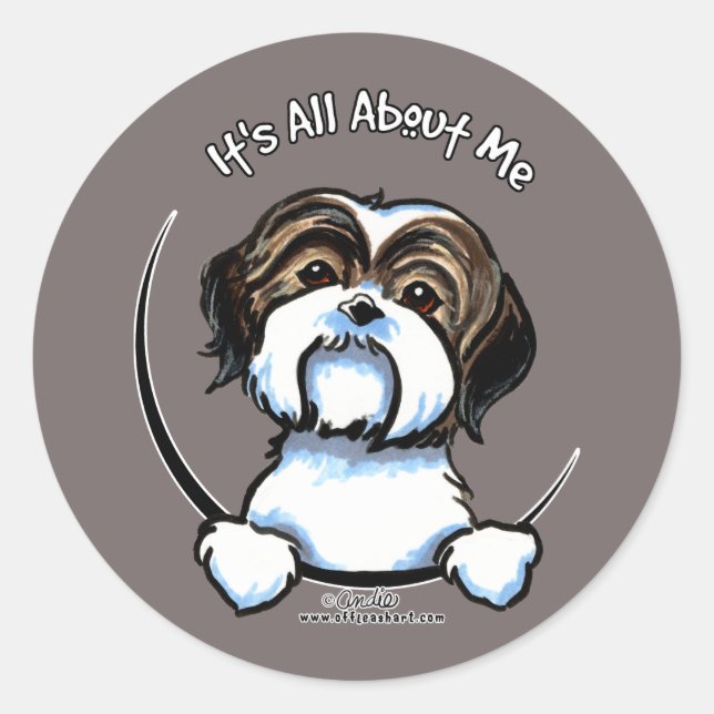 Shih Tzu Its All About Me Classic Round Sticker (Front)