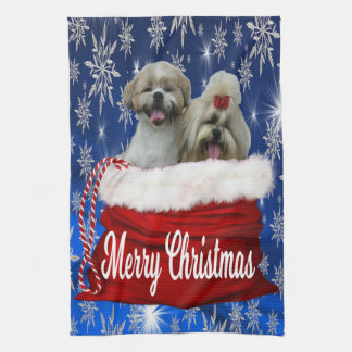 Shih tzu Kitchen Towel Christmas