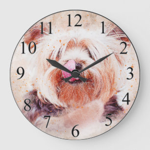 shih tzu large clock