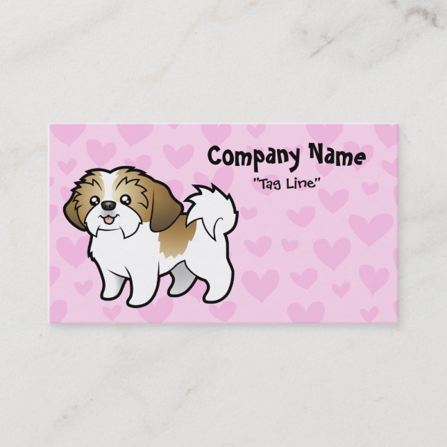 Shih Tzu Love (puppy cut) Business Card (Front)
