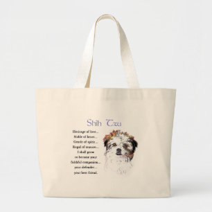 Shih Tzu Lovers Gifts Large Tote Bag