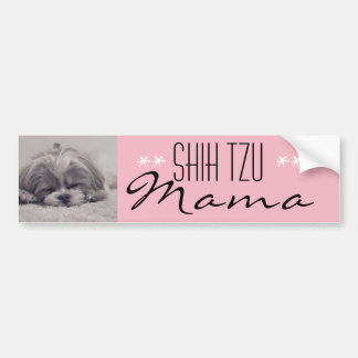Shih Tzu Mama Bumper Sticker for Dog Moms