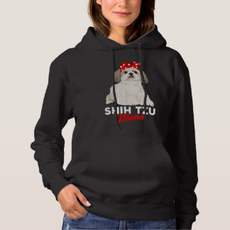 Shih Tzu Mama Cute Shih Tzu Dog Mum  Womens Hoodie