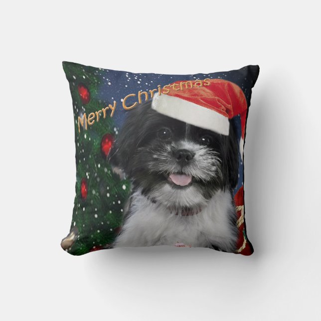Shih Tzu Merry Christmas Pillows (Front)