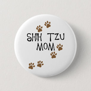 Shih Tzu Mum 6 Cm Round Badge