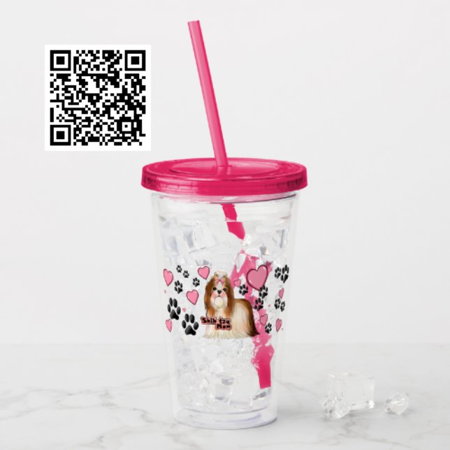 Shih Tzu Mum Acrylic Tumbler (Creator Uploaded)
