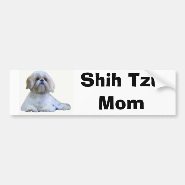Shih Tzu Mum Bumper Sticker (Front)