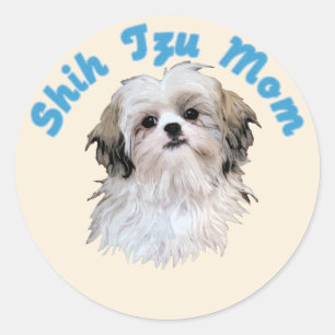 Shih Tzu Mum Classic Round Sticker