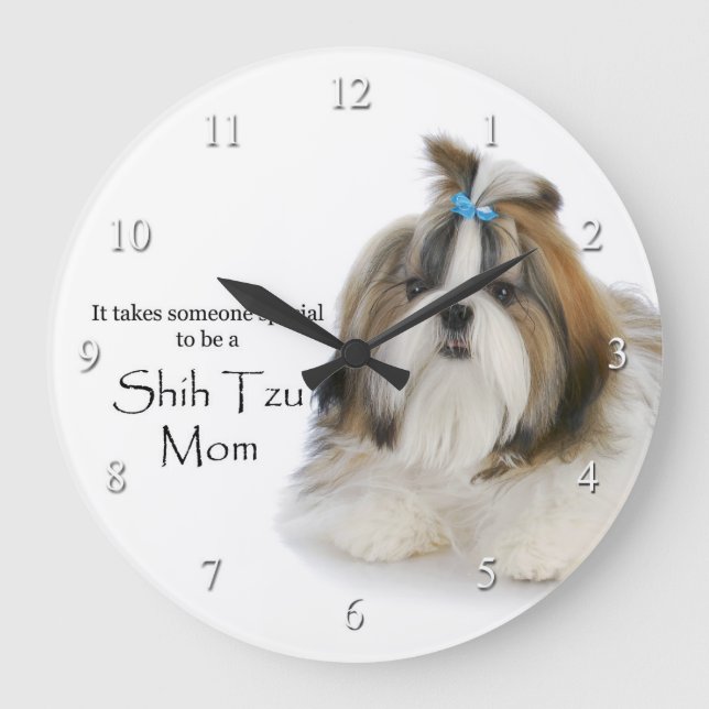 Shih Tzu Mum Clock (Front)