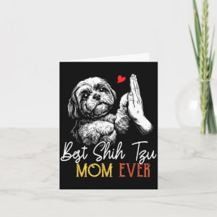 Shih tzu mum ever funny dog mama mother's day  card