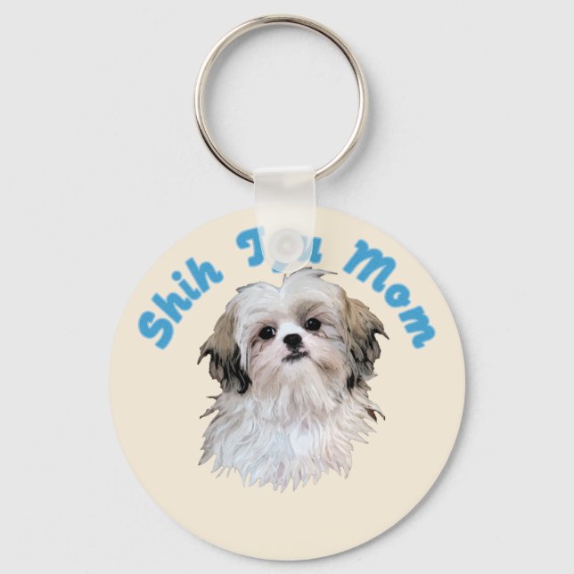 Shih Tzu Mum Key Ring (Front)