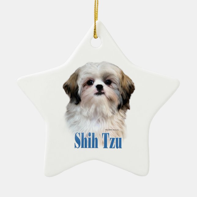 Shih Tzu Name Ceramic Ornament (Front)