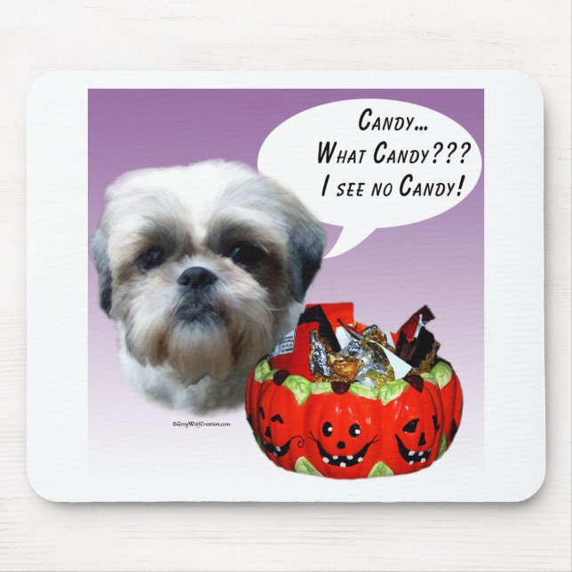 Shih Tzu (natural) Halloween Candy Mouse Pad (Front)