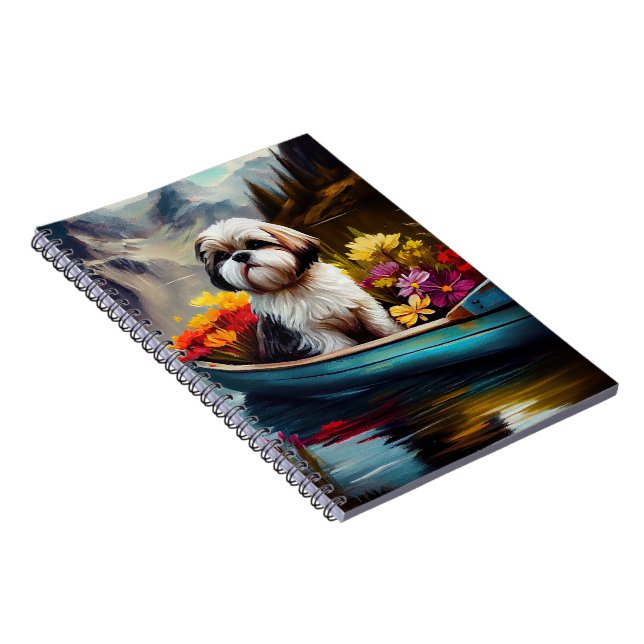 Shih Tzu on a Paddle: A Scenic Adventure Notebook (Right Side)
