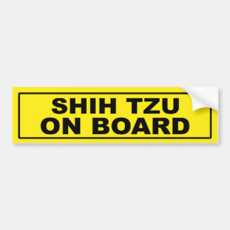 Shih Tzu on Board Bumper Sticker