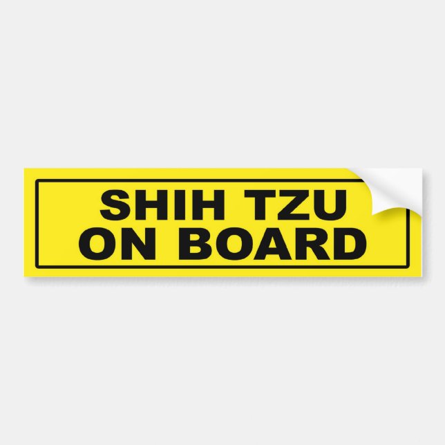 Shih Tzu on Board Bumper Sticker (Front)