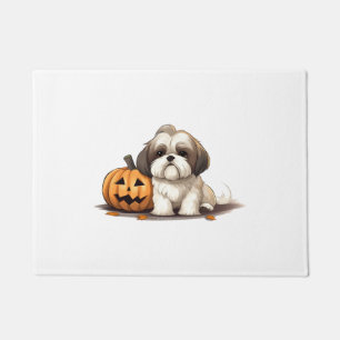 Shih Tzu on the theme of halloween Day Doormat
