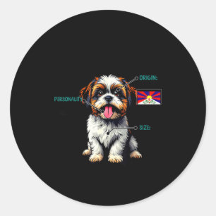 Shih Tzu Owner Funny Shih Tzu Lover  Classic Round Sticker